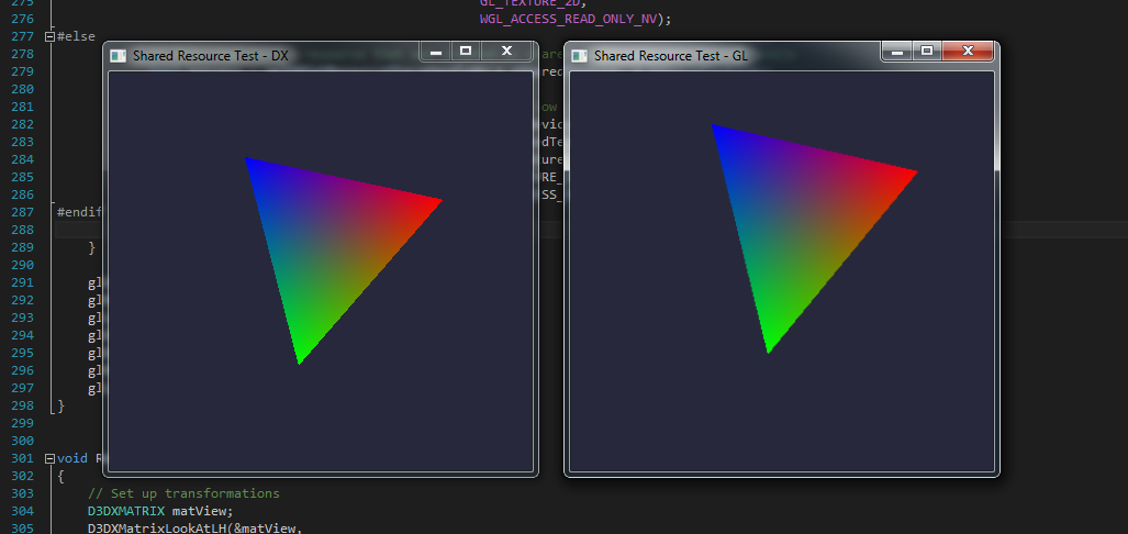 Sharing Resources Between DirectX and OpenGL