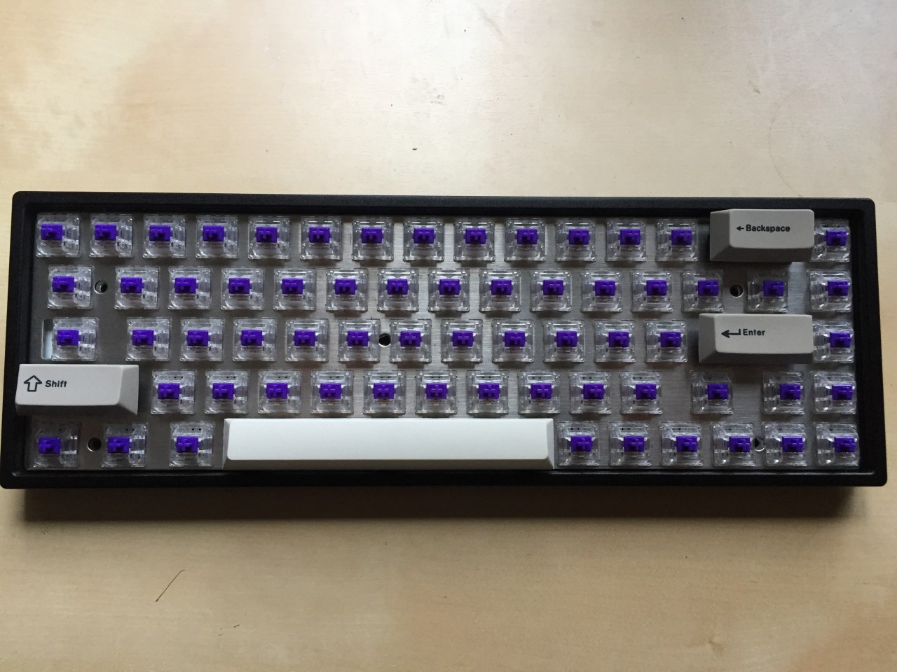 Make extra sure the stabilizers are in the right place by installing those keycaps and making sure it fits in the case correctly